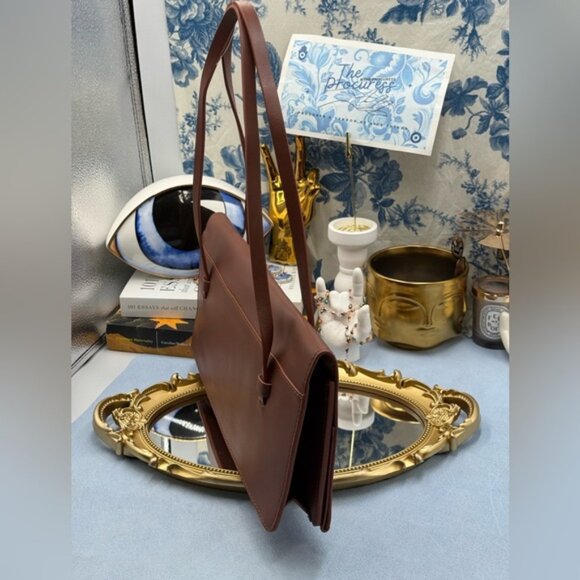 🆕 OROTON 🧿 NWOT Evelyn Baguette Bag, Rustic Brown - Picture 6 of 16